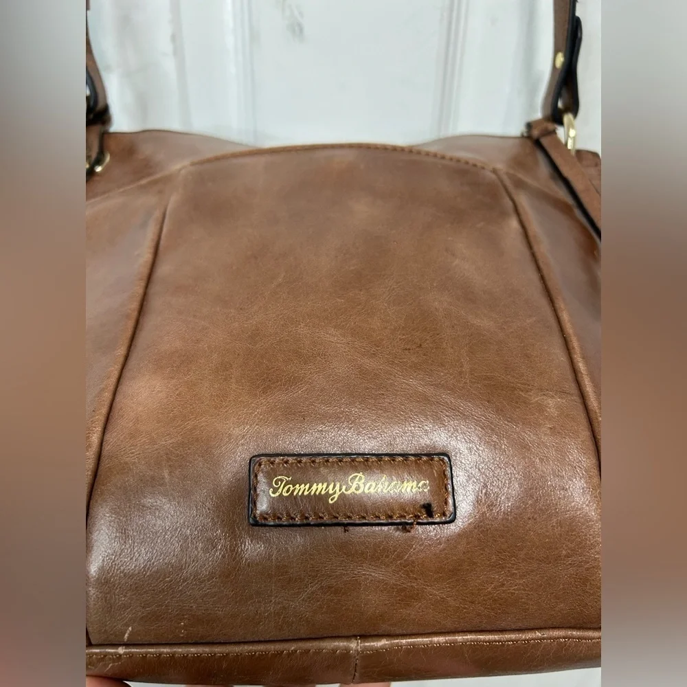 Tommy Bahama Brown Leather Crossbody Bag